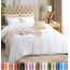 Utopia Bedding Bettbezug-Set mit Kissenbezügen, 1 Bettbezug mit 2 Kissenbezügen, 50,8 x 91,4 cm, 3-teilig, Bettbezug mit Reißverschluss, weich gebürstete Mikrofaser, Kingsize, Weiß