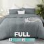 Utopia Bedding Leichtes Bettbezug-Set mit 50 x 65 cm Kissenbezügen, 200 x 220 cm, weiches Mikrofaser-Polyester (Grau)