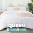Utopia Bedding Bettbezug-Set mit Kissenbezügen – 3-teiliges Bettwäsche-Set mit Reißverschluss – 1 Bettbezug mit 2 Kissenbezügen – weich gebürstete Mikrofaser (Queensize, Weiß)
