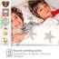 Bloomsbury Mill - Kinderbettwäsche 120 x 150cm Sterne für Kinder - Baby Bettwäsche Mädchen und Jungen – Grau und Weiß Wendebettwäsche und Kissenbezug-Set für Kleinkinder & Babybetten
