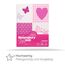 Bloomsbury Mill - Bettwäsche 200 x 200 cm Herzen & Schmetterlingen für Kinder – Doppelbett Bettwäscheset für Mädchen – Rosa & Lila Wendebettwäsche und 2 Kissenbezug Set