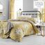 Catherine Lansfield Bedding Canterbury Floral Single Duvet Cover Set with Pillowcases Ochre