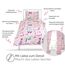 Bloomsbury Mill - Kinderbettwäsche 120 x 150cm Einhorn, Prinzessin und Regenbögen für Kinder - Baby Bettwäsche Mädchen - Rosa & Lila Wendebettwäsche und Kissenbezug-Set für Kleinkinder & Babybetten