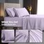 Utopia Bedding Bettlaken-Set, weiche Mikrofaser, 4-teilig, Hotel-Luxus-Bettlaken mit tiefen Taschen, bestickte Kissenbezüge, seitliche Aufbewahrungstasche, Spannbetttuch (Queensize, Lavendel)