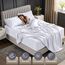 Bettlaken-Set für Doppelbetten von Utopia Bedding: Weiche Mikrofaser, 4-teiliges Hotel-Luxus-Bettlaken-Set mit tiefen Taschen, bestickten Kissenbezügen, Spannbettlaken mit seitlicher