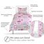 Bloomsbury Mill - Bettwäsche 200 x 200 cm Herzen & Schmetterlingen für Kinder – Doppelbett Bettwäscheset für Mädchen – Rosa & Lila Wendebettwäsche und 2 Kissenbezug Set
