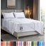 Bettlaken-Set für Doppelbetten von Utopia Bedding: Weiche Mikrofaser, 4-teiliges Hotel-Luxus-Bettlaken-Set mit tiefen Taschen, bestickten Kissenbezügen, Spannbettlaken mit seitlicher