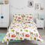 Bloomsbury Mill - Bettwäsche 200 x 200 cm Waldtiere für Kinder – Doppelbett Bettwäscheset für Jungen und Mädchen – Eule, Fuchs & Hirsch Wendebettwäsche und 2 Kissenbezug Set