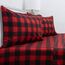 Queen-Size-Bettlaken, atmungsaktiv, luxuriös, mit elastischen und sicheren Eckbändern, integrierte Eckgurte, extra weich, Tiefe Taschen, Queen-Size-Bett, Büffelkaro, Burgunderrot