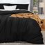 Utopia Bedding Bettbezug für King-Size-Bett: 3-teilig mit Reißverschluss, 1 Bettdeckenbezug 277 x 228 cm und 2 Kissenbezüge 50 x 91 cm (schwarz), Bettdecke Nicht im Lieferumfang enthalten