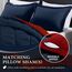downluxe Bettwäsche-Set für Twin-Size-Betten, weiche Bettwäsche für alle Jahreszeiten, 1 Bettdecke (167,6 x 233,7 cm) und 1 Kissenbezug (50,8 x 66 cm), Rot und Marineblau