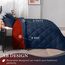 downluxe Bettwäsche-Set für Twin-Size-Betten, weiche Bettwäsche für alle Jahreszeiten, 1 Bettdecke (167,6 x 233,7 cm) und 1 Kissenbezug (50,8 x 66 cm), Rot und Marineblau