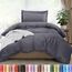 Utopia Bedding Bettbezug für Doppelbett, 2-teilig mit Reißverschluss, 1 Bettdeckenbezug 172 x 228 cm und 1 Kissenbezug 50 x 66 cm (grau), Bettdecke Nicht im Lieferumfang enthalten