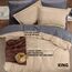 Utopia Bedding Bettbezug-Set für King-Size-Betten, 1 Bettbezug mit 2 Kissenbezügen, 3-teiliges Bettdeckenbezug, mit Reißverschluss, ultraweiche gebürstete Mikrofaser, 271 x 228 cm, Kingsize, Beige.