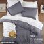 Utopia Bedding Bettbezug-Set in voller Größe – 1 Bettbezug mit 2 Kissenbezügen – 3-teiliges Bettdeckenbezug mit Reißverschluss – ultraweiche gebürstete Mikrofaser, 203 x 228 cm (voll, grau)