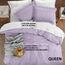 Utopia Bedding Bettbezug für Queen-Size-Bett: 1 Bettbezug mit 2 Kissenbezügen, 3-teiliges Bettwäsche-Set mit Reißverschluss, weich gebürstete Mikrofaser, 228 x 228 cm (Queensize, Lavendel)