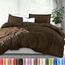 Utopia Bedding Bettbezug-Set für King-Size-Betten – 1 Bettbezug mit 2 Kissenbezügen – 3-teiliger Bettbezug mit Reißverschluss – ultraweiche gebürstete Mikrofaser, 277 x 228 cm (Kingsize, Braun)
