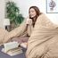Utopia Bedding Bettbezug-Set für Doppelbetten – 1 Bettbezug mit 1 Kissenbezug – 2 Stück Bettbezug mit Reißverschluss – ultraweiche gebürstete Mikrofaser, 172 x 228 cm (Twin/Twin XL, Beige)
