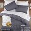 Bettwäsche-Set von Utopia, Bettbezug Plus offene Kissenbezüge, luxuriös, weich, in Hotelqualität mit Falte, verblasst Nicht und schmutzabweisend durch, Polyester-Mischgewebe, grau, King Size