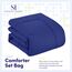 Sweet Home Collection 5 Piece Comforter Set Bag Solid Color All Season Soft Down Alternative Blanket & Luxurious Microfiber Bed Sheets, Twin, Royal Blue
