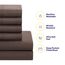 Sweet Home Collection 7-teiliges Bettdecken-Set, einfarbig, für alle Jahreszeiten, weiche Daunen-Alternative Decke und luxuriöse Mikrofaser-Bettlaken, Braun, Queensize-Bett
