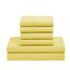 Sweet Home Collection 7-teiliges Bettwäscheset mit Tasche, einfarbig, für alle Jahreszeiten, weiche Daunen-Alternativdecke und luxuriöse Mikrofaser-Bettlaken, gelb, King-Size-Bett