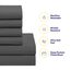 Bettwäsche-Set für King-Size-Betten – 7-teilige Bettwäsche-Kollektion – 1 Steppdecke, 1 Spannbetttuch, 1 flach, 4 Kissenbezüge – Tiefe Tasche – weich und atmungsaktiv – ideal für alle Jahreszeiten,
