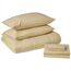 Sweet Home Collection 7-teiliges Bettwäscheset mit Tasche, einfarbig, für alle Jahreszeiten, weiche Daunen-Alternativdecke und luxuriöse Mikrofaser-Bettlaken, Kamel, Queen-Size-Bett