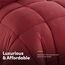 Sweet Home Collection 7 Piece Comforter Set Bag Solid Color All Season Soft Down Alternative Blanket & Luxurious Microfiber Bed Sheets, King, Red