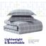Bettdecken-Set, 5-teilige Kollektion, 1 Bettdecke, 1 Spannbetttuch, 1 Bettlaken, 2 Kissenbezüge, Tiefe Tasche, weich, hochwertig, ideal für alle Jahreszeiten, Graue Karos, Doppelbetten-Größe XL