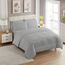 Sweet Home Collection 7-teiliges Bettdecken-Set, einfarbig, für alle Jahreszeiten, weiche Daunen-Alternative Decke und luxuriöse Mikrofaser-Bettlaken, Silber, Queensize-Bett