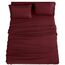 SONORO KATE Bettwäsche-Set, superweiche Mikrofaser, Fadenzahl 1800, ägyptische Bettlaken, 40,6 cm Tiefe Tasche, Falten und hypoallergen, 4-teilig, Burgunderrot, Queen-Size-Bett