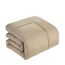 Sweet Home Collection 7-teiliges Bettdecken-Set, einfarbig, für alle Jahreszeiten, weiche Daunen-Alternative Decke und luxuriöse Mikrofaser-Bettlaken, Taupe, Queensize-Bett