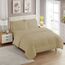 Sweet Home Collection 7-teiliges Bettdecken-Set, einfarbig, für alle Jahreszeiten, weiche Daunen-Alternative Decke und luxuriöse Mikrofaser-Bettlaken, Taupe, Queensize-Bett