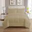 Sweet Home Collection 7-teiliges Bettdecken-Set, einfarbig, für alle Jahreszeiten, weiche Daunen-Alternative Decke und luxuriöse Mikrofaser-Bettlaken, Taupe, Queensize-Bett