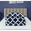 Utopia Bedding Bedrucktes Steppdecken-Set mit Gänsedaunen, mit 1 Kissenbezügen, Navy (160 x 220 cm)