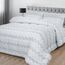 Utopia Bedding - Bettdecken-Set mit 2 Kissenbezügen, 3-teiliges Bettwäsche-Set, Daunen-Alternative, weich und bequem, maschinenwaschbar, Chevron-Grau, Queen-Size-Bett