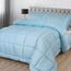 Utopia Bedding - Bettdecken-Set mit 2 Kissenbezügen, 3-teiliges Bettwäsche-Set, Daunen-Alternative, weich und bequem, maschinenwaschbar, gestreift, blau, Queen-Size-Bett