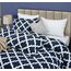 Utopia Bedding Queen-Bettwäsche-Set, Marineblau, Bedruckt, Queen-Size-Größe, 3-teilig, leicht, für alle Jahreszeiten, Daunen-Alternative, Bettwäsche-Set mit 1 Bettdecke (223,5 x 223,5 cm) und 2