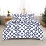 Utopia Bedding Bettwäsche-Set für King-Size-Betten (Weiß/Marineblau) mit 2 Kissenbezügen – Bettwäsche-Sets – Daunenalternative Steppdecke – weich und bequem – maschinenwaschbar