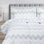 Utopia Bedding - Bettdecken-Set mit 2 Kissenbezügen, 3-teiliges Bettwäsche-Set, Daunen-Alternative, weich und bequem, maschinenwaschbar, Chevron-Grau, Queen-Size-Bett
