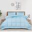 Utopia Bedding - Bettdecken-Set mit 2 Kissenbezügen, 3-teiliges Bettwäsche-Set, Daunen-Alternative, weich und bequem, maschinenwaschbar, gestreift, blau, Queen-Size-Bett