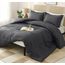 Utopia Bedding Queen-Size-Bettdecken-Set mit 2 Kissenbezügen, Bettwäsche-Set, Daunen-Alternative, graue Steppdecke, weich und bequem, maschinenwaschbar