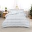 Utopia Bedding - Bettdecken-Set mit 2 Kissenbezügen, 3-teiliges Bettwäsche-Set, Daunen-Alternative, weich und bequem, maschinenwaschbar, Chevron-Grau, Queen-Size-Bett