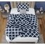 Utopia Bedding Bedrucktes Steppdecken-Set mit Gänsedaunen, mit 1 Kissenbezügen, Navy (160 x 220 cm)