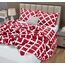 Utopia Bedding Queen-Bettwäsche-Set, 3-teilig, Rot, bedruckte Bettdecken-Sets für Queen-Size-Betten, Daunen-Alternative, weiches Bettwäsche-Set, 1 Bettdecke (223,5 x 223,5 cm), 2 Kissenbezüge (50,8 x