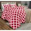 Utopia Bedding Queen-Bettwäsche-Set, 3-teilig, Rot, bedruckte Bettdecken-Sets für Queen-Size-Betten, Daunen-Alternative, weiches Bettwäsche-Set, 1 Bettdecke (223,5 x 223,5 cm), 2 Kissenbezüge (50,8 x