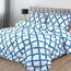 Utopia Bedding Bedrucktes Bettwäsche-Set (King/Cal King, Weiß Blau) mit 2 Kissenbezügen – luxuriöse gebürstete Mikrofaser – Daunenalternative Bettdecke – weich und bequem – maschinenwaschbar
