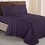 Elegant Comfort Luxuriöses 1500 Premium-Bettwäsche-Set aus Mikrofaser, Hotelqualität, dreireihig bestickt, weichstes 4-teiliges Bettlaken-Set, knitter- und lichtbeständig, Twin/Twin XL, Auberginenlila