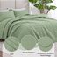 Love's cabin Steppdecken für Queensize-Bett, Salbei-Tagesdecken, Bettwäsche-Set, leichte Sommer-Tagesdecke, Steppdecke mit Wellenmuster für alle Jahreszeiten, 3-teilig (1 Steppdecke, 2 Kissenbezüge)